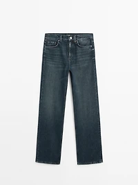 High-waist wide-leg jeans