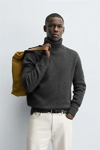 PULL COL MONTANT MÉLANGE LAINE