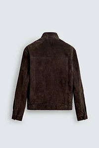 BLOUSON EN CUIR CROÛTE DE