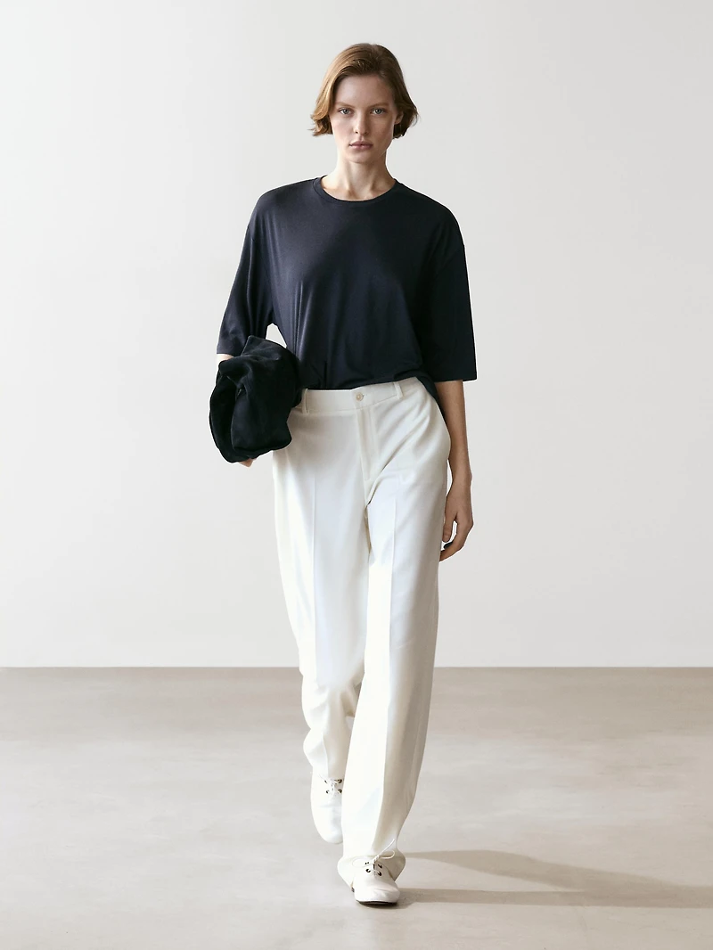 T-shirt oversize manches courtes en coton