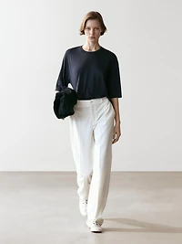 T-shirt oversize manches courtes en coton