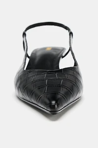 CHAUSSURES À TALONS OUVERTES L'ARRIÈRE AVEC RELIEF