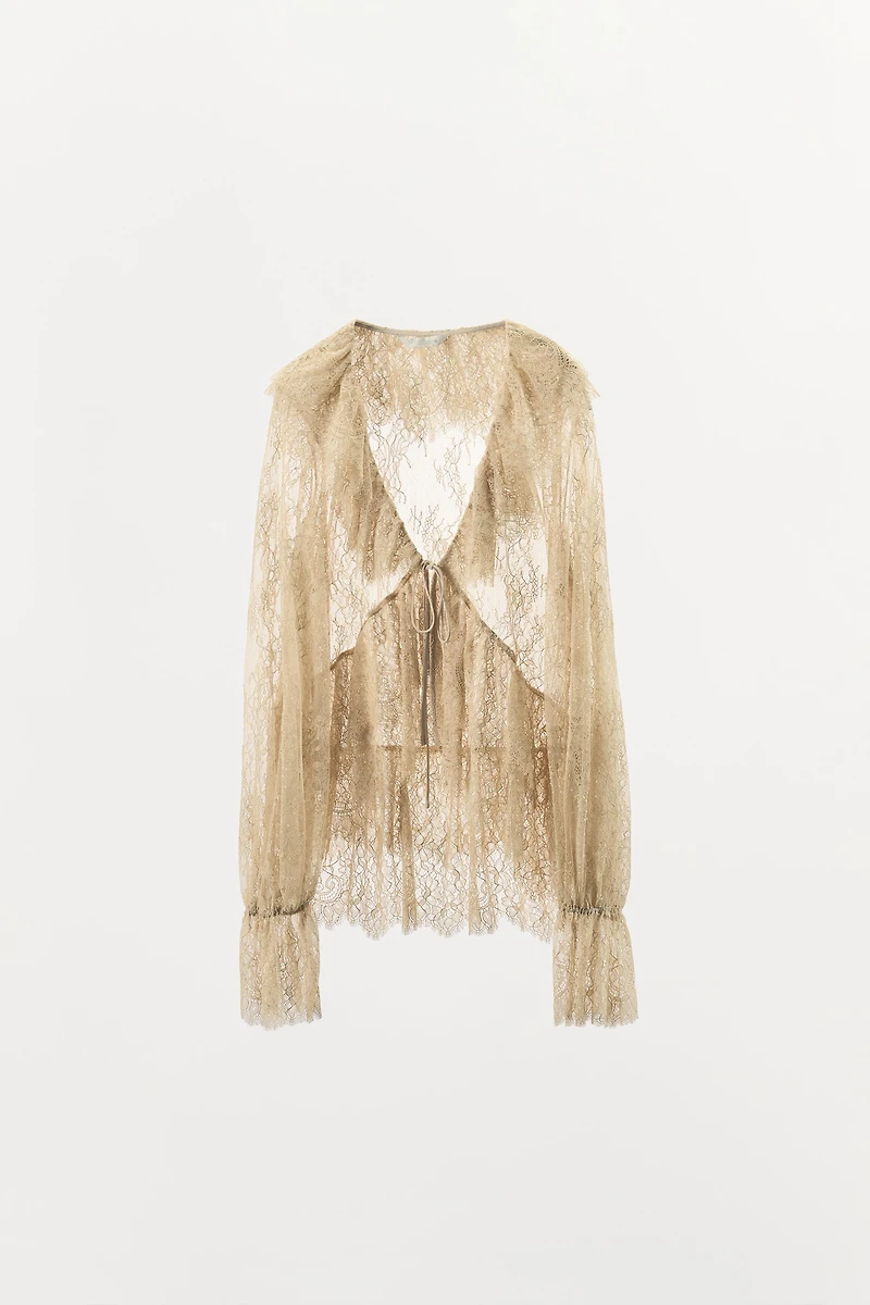ZW COLLECTION LIMITED EDITION LACE RUFFLE SHIRT
