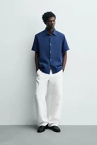 REGULAR FIT TEXTURED SHIRT