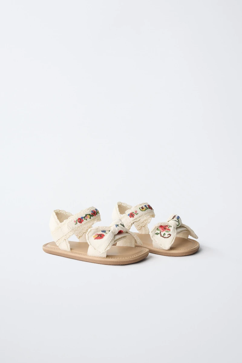 EMBROIDERED SANDALS