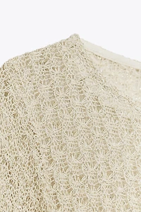 METALLIC THREAD TUNIC TOP