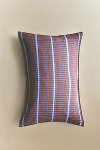 STRIPED COTTON THROW PILLOW COVER X TENSIRA