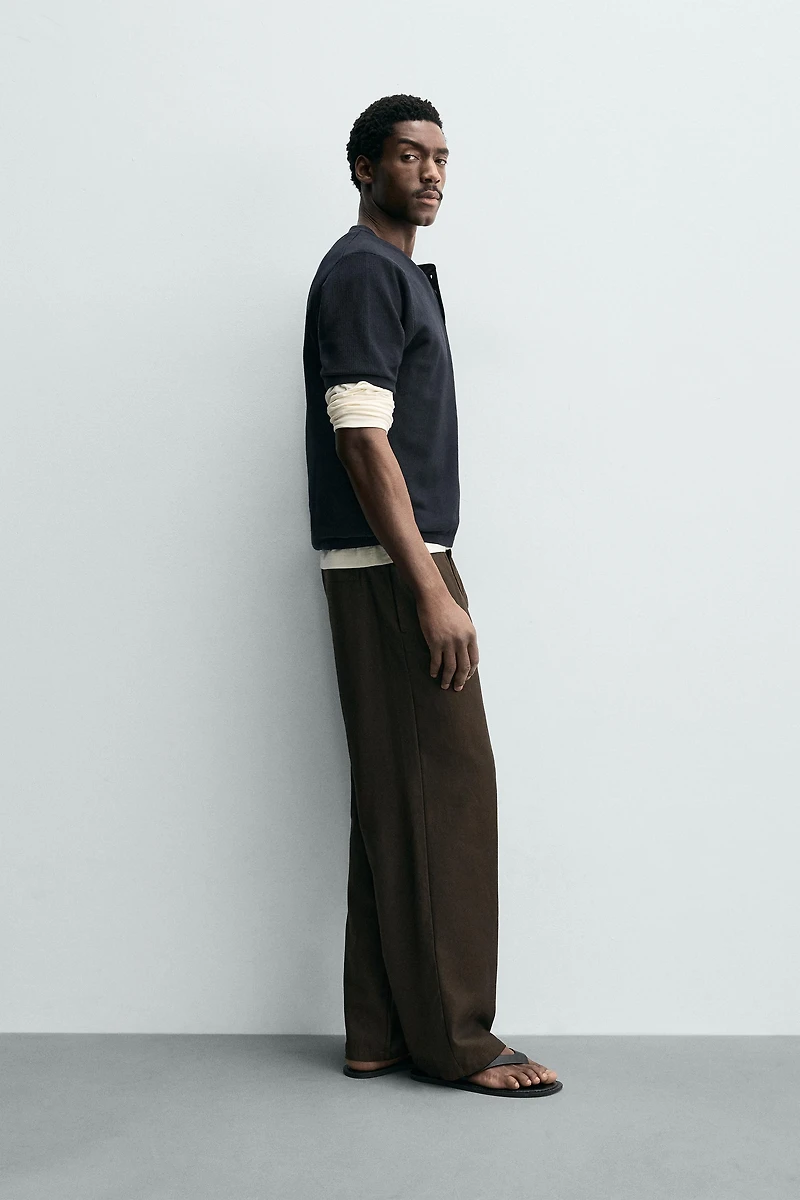 KNIT HENLEY SHIRT