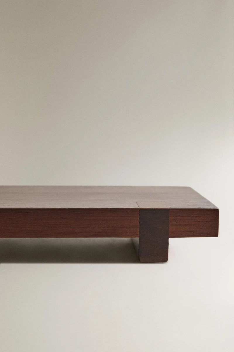 RECTANGULAR DECORATIVE WOODEN TRAY