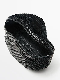 Nappa leather braided mini bag