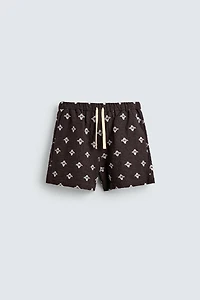 RELAXED FIT TEXTURED JACQUARD SHORTS