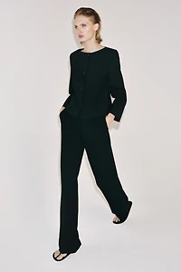 PANTALON DROIT TAILLE BASSE ZW COLLECTION