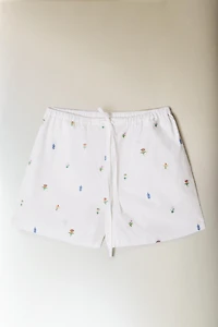 SHORT COTON MINI-FLEUR