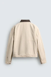 CONTRAST COLLAR JACKET