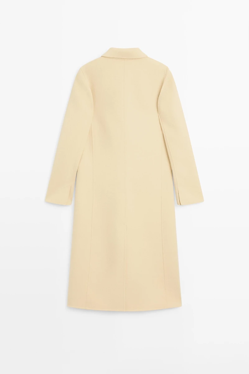 Long wool blend surplice coat