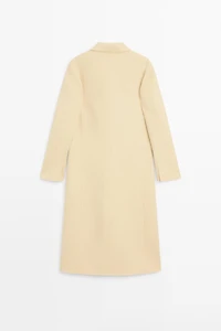 Long wool blend surplice coat