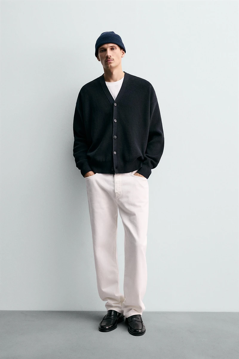 REGULAR FIT COTTON CARDIGAN