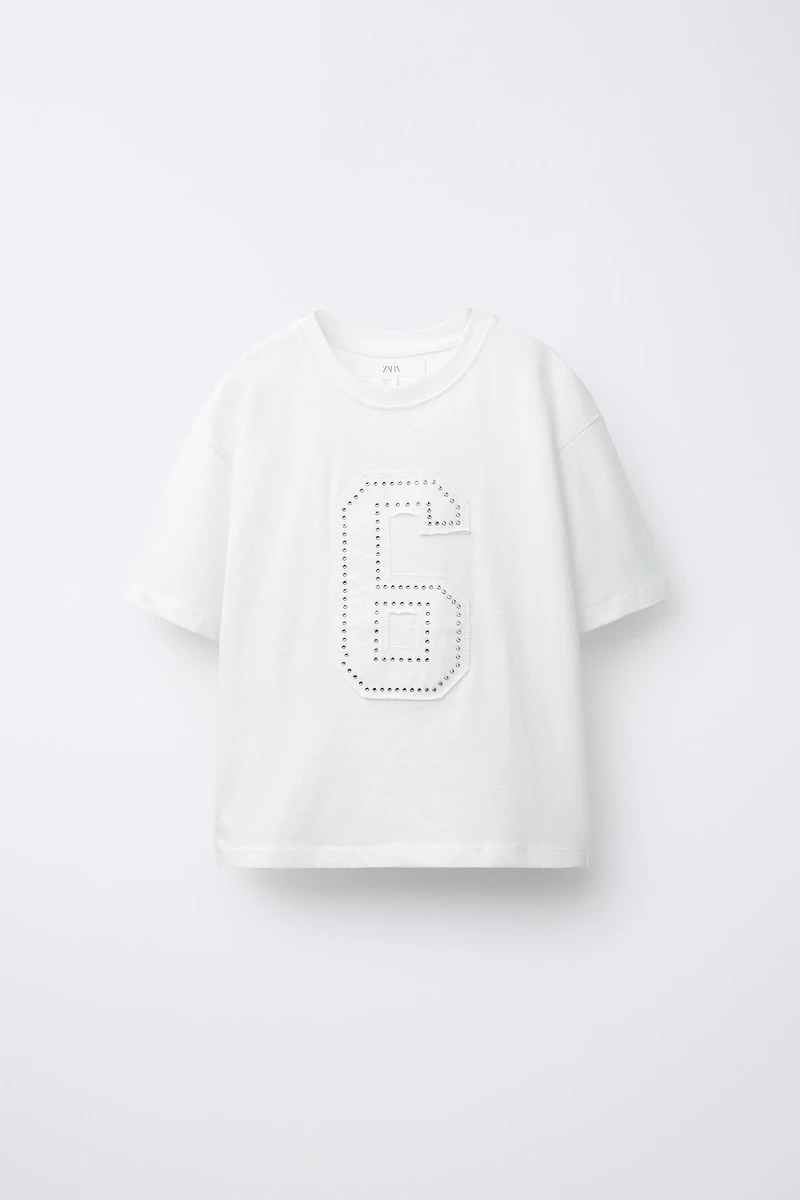 RHINESTONE NUMBER T-SHIRT