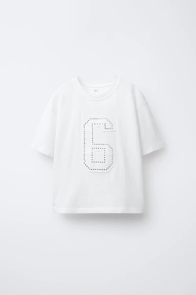 RHINESTONE NUMBER T-SHIRT