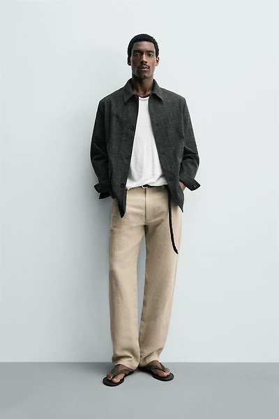 WAFFLE WEAVE RELAXED FIT BLAZER