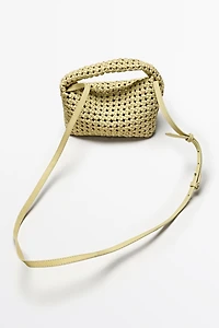 Braided leather mini bag