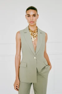 LINEN LONG VEST