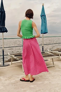 PLAID MIDI SKIRT