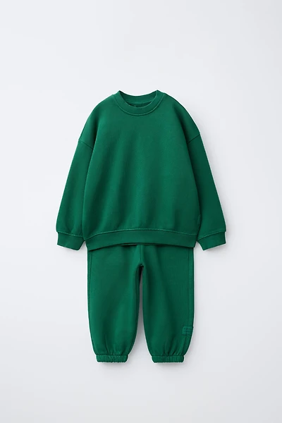 SWEATSHIRT AND WIDE LEG PANTS SET WITH LABEL