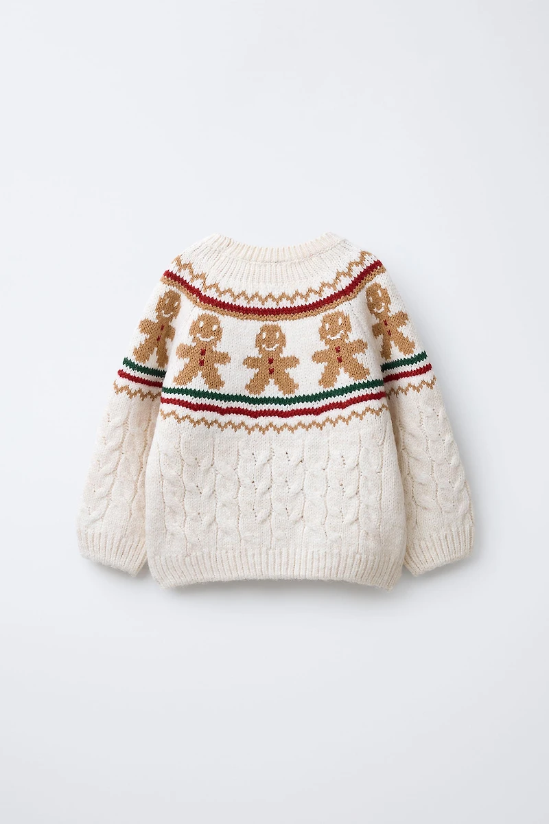 BISCUIT CABLE KNIT JUMPER