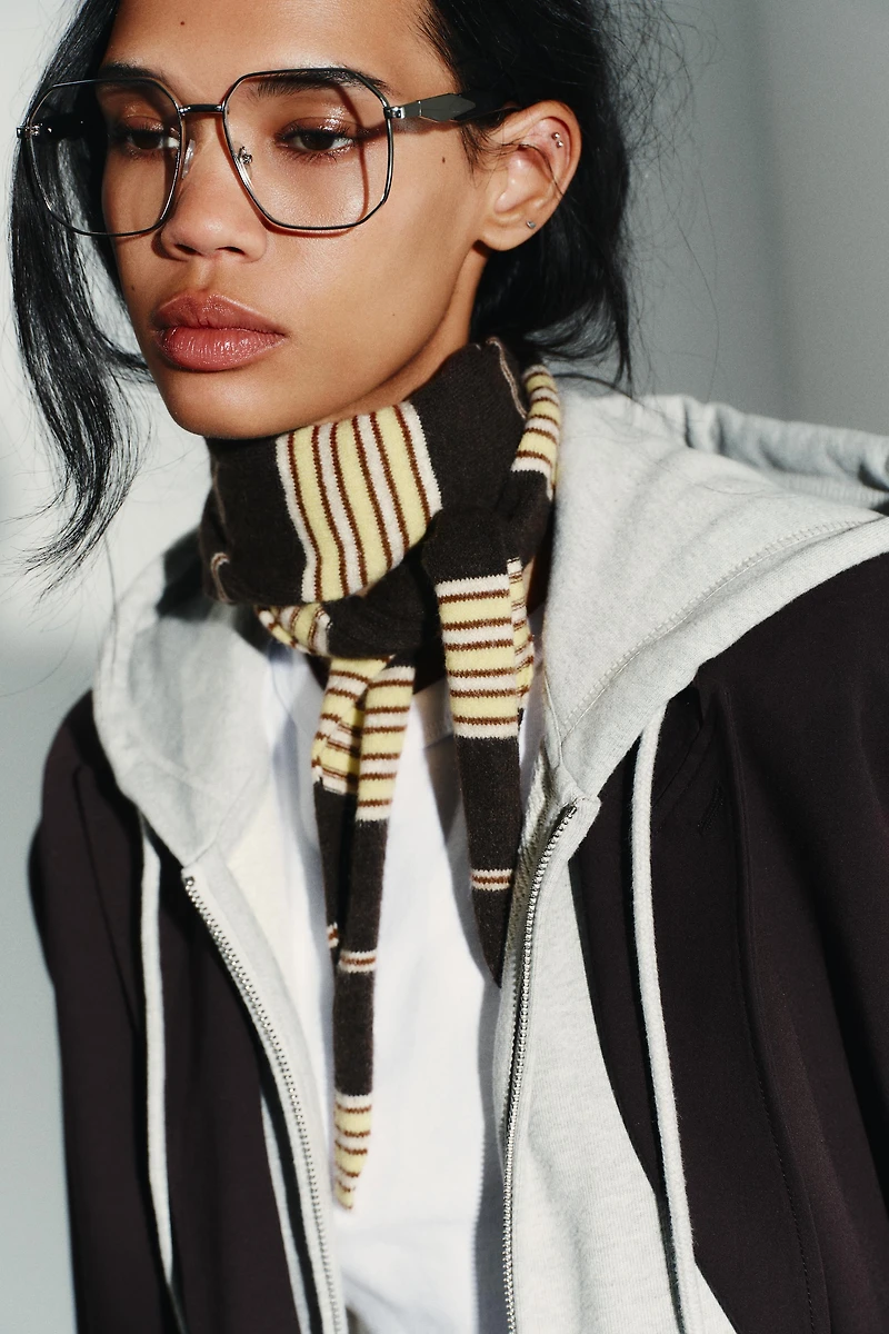 STRIPED KNIT BANDANA