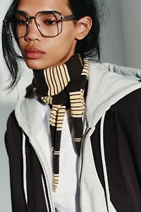 STRIPED KNIT BANDANA
