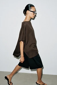 DRAPED CAPE TOP