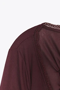 TOP À LACETS ET FRONCES