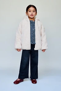FAUX FUR HOODIE JACKET
