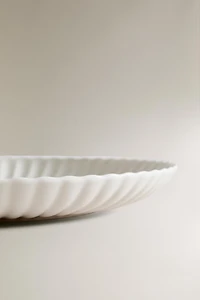 ASSIETTE PLATE PORCELAINE ONDES