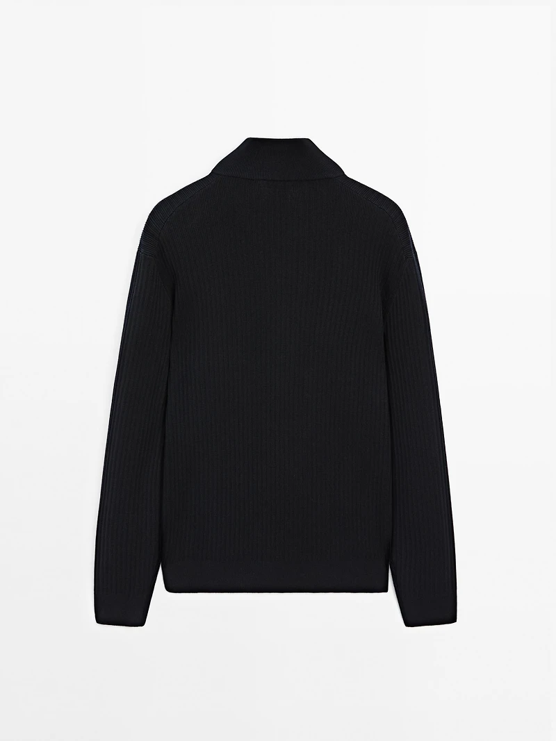 Pull en maille à col camionneur