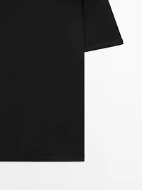 Short sleeve wool blend T-shirt