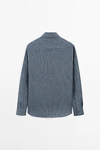 Chemise regular fit milleraies 100 % lin