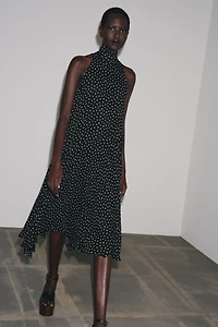 ZW COLLECTION HALTER POLKA DOT DRESS
