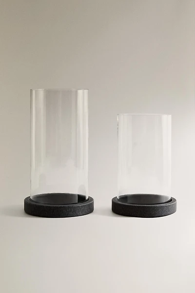 VASE LANTERNE EN VERRE