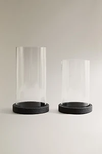 GLASS LANTERN VASE