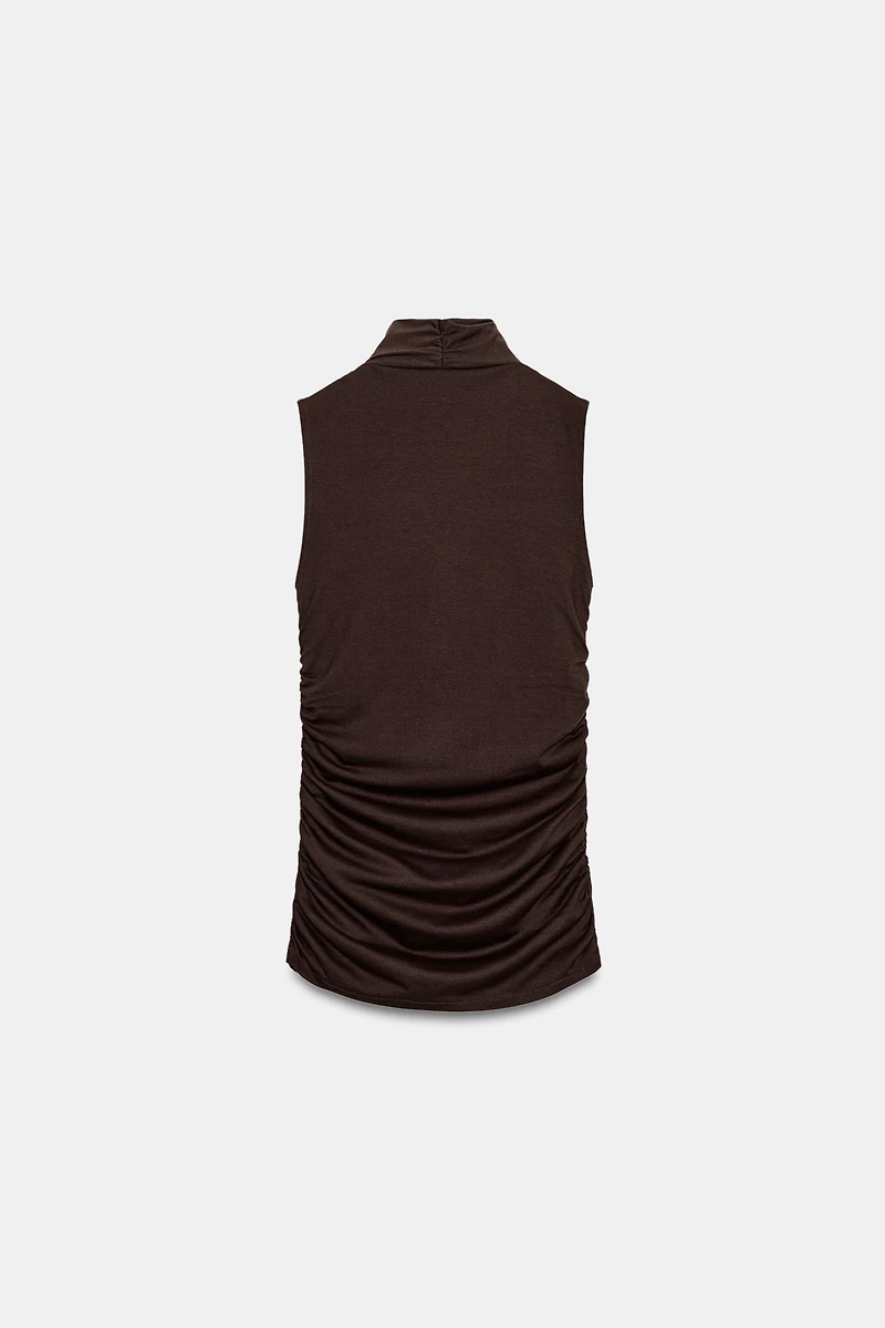 DRAPED RUCHED TOP
