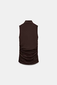 DRAPED RUCHED TOP