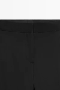100% cold wool straight-leg pants