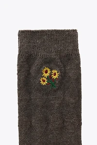 EMBROIDERED DIAMOND SOCKS