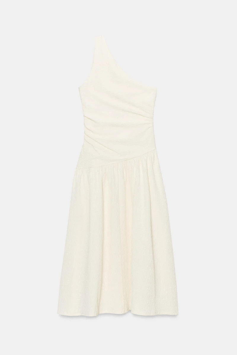 ROBE ASYMÉTRIQUE TEXTURÉE