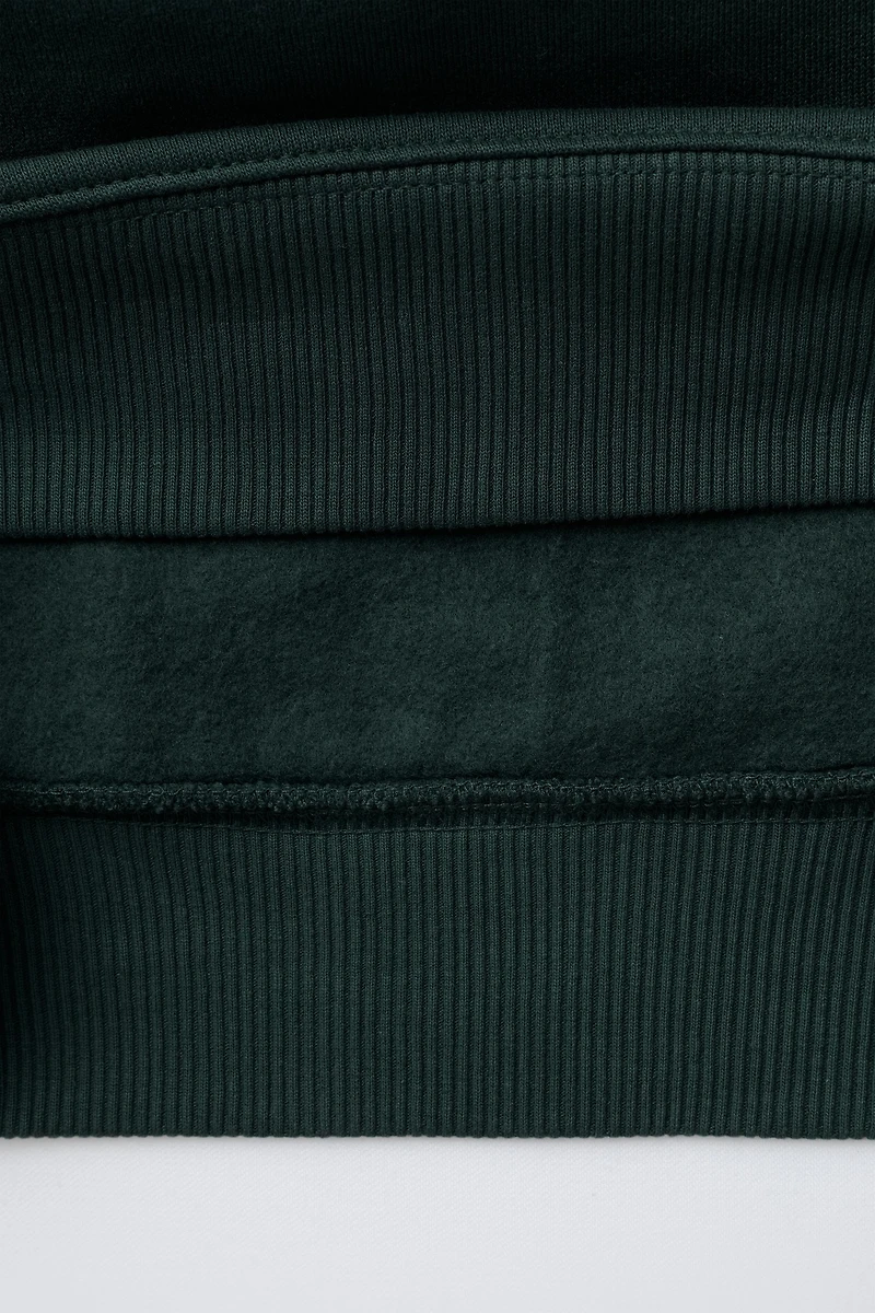 TERRY TEXT HOODED SWEATSHIRT