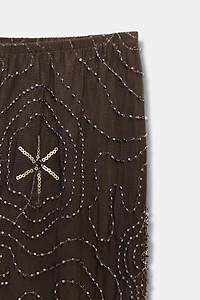 BEADED SEQUIN PANTS
