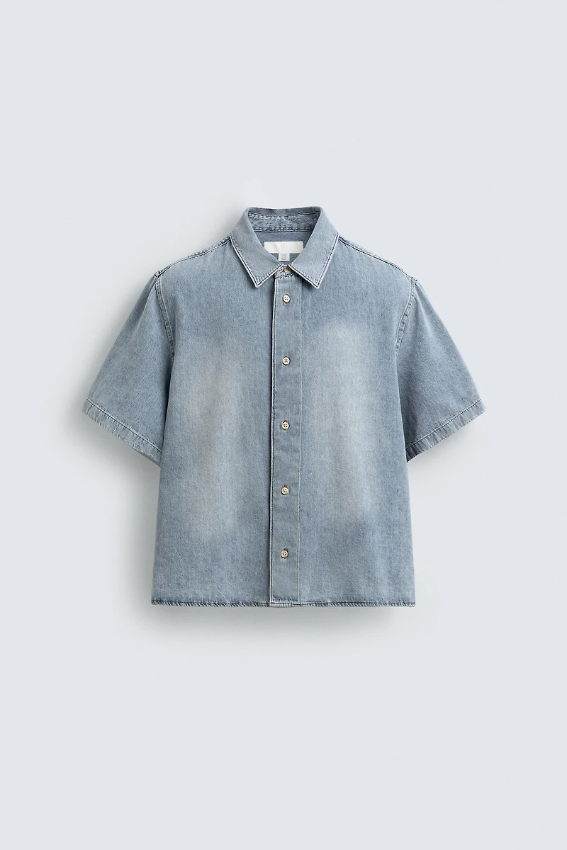 LIGHTWEIGHT BOXY FIT DENIM SHIRT