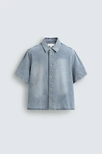 LIGHTWEIGHT BOXY FIT DENIM SHIRT